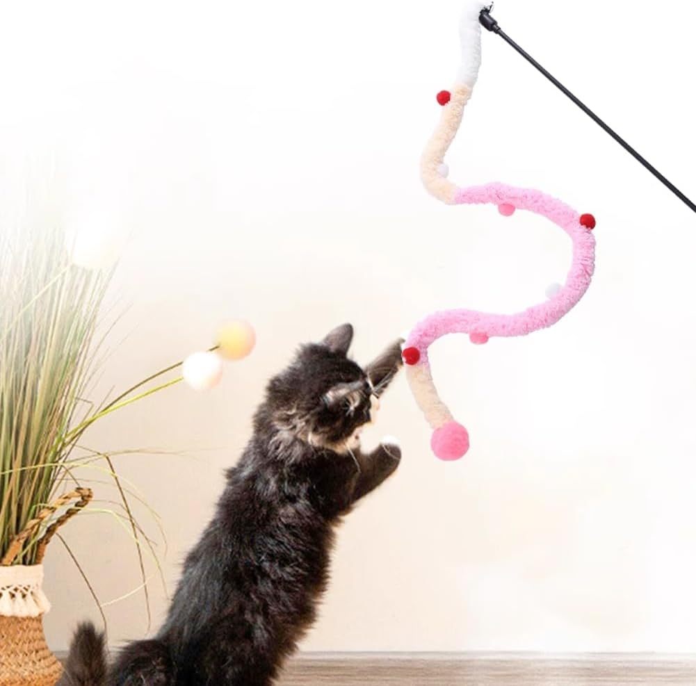 EcoTail Cat Teaser Wand – Plush Interactive Toy