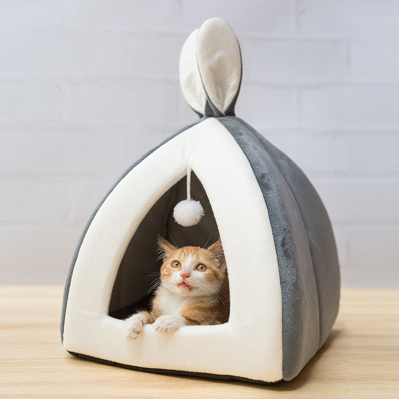 EcoTail™ Cozy Pet Tent House Comfortable Cat Bed & Small Dog Kennel (EcoSafe)