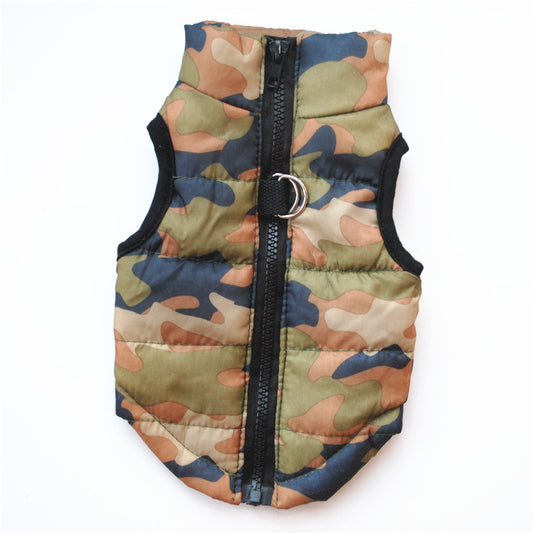 EcoTail Padded Winter Dog Vest with Harness Buckle