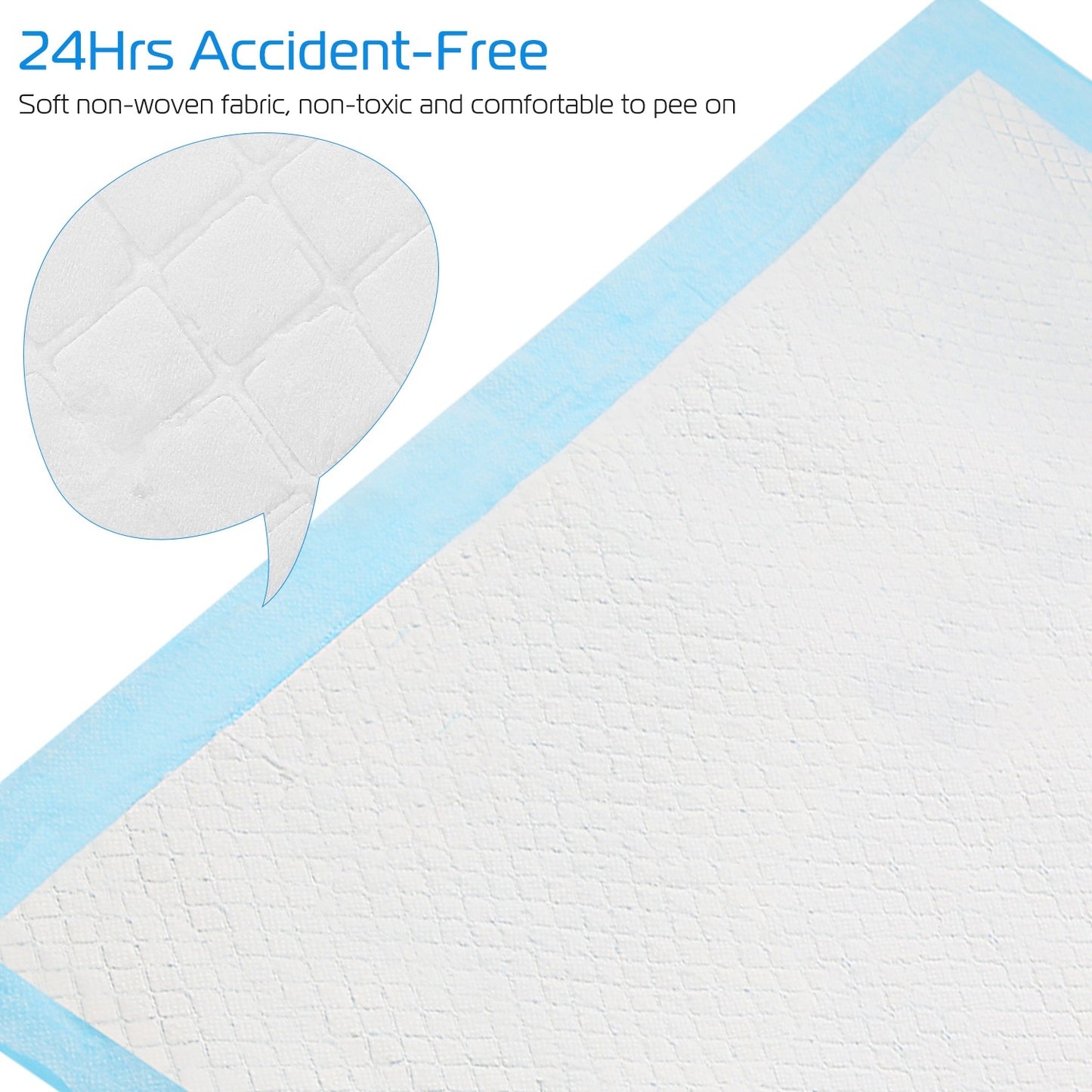 EcoTail™ Pet Training Pads – 50 Pack Leak-Proof Absorbent Mats (24” x 18”) (EcoSafe)