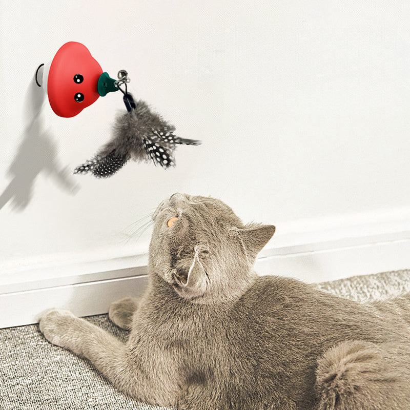 EcoTail™ Cat Wand Suction Cup Toy – Interactive Teaser & Exercise Toy for Indoor Cats (EcoSafe)