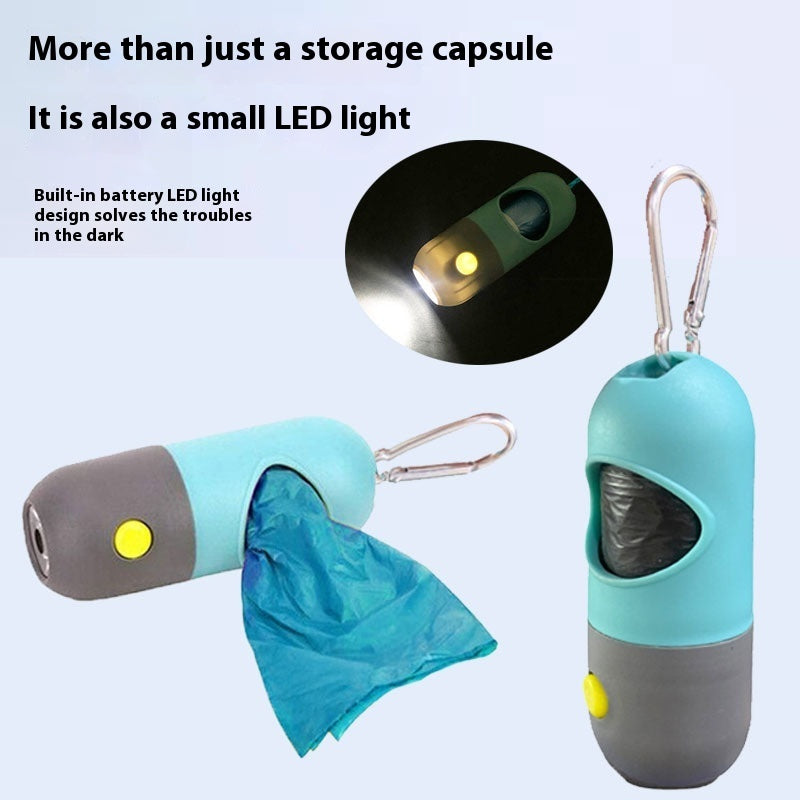 EcoTail™ LED Dog Poop Bag Dispenser – Waste Bag Holder with Light (EcoSafe)