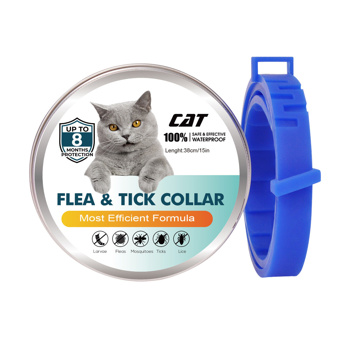 EcoTail™ Natural Flea & Tick Collar – Essential Oil Repellent for Dogs & Cats (EcoSafe)