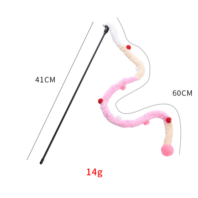 EcoTail Cat Teaser Wand – Plush Interactive Toy