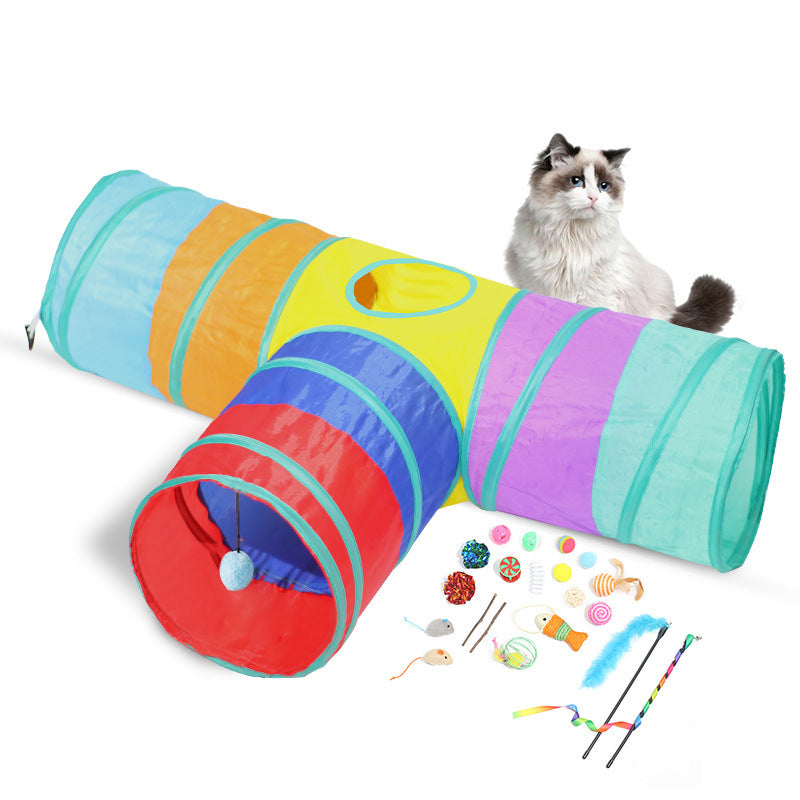 EcoTail Foldable Cat Tunnel – Climbing & Play Toy