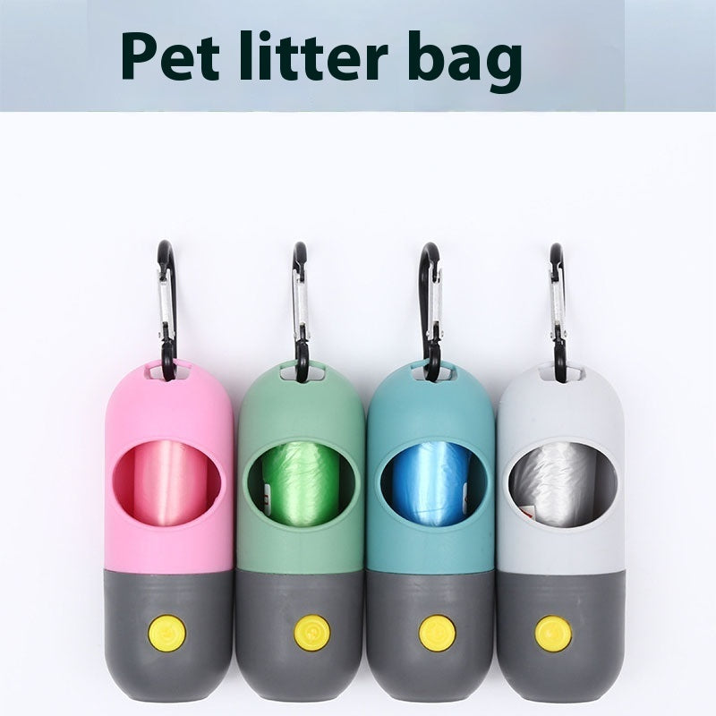 EcoTail™ LED Dog Poop Bag Dispenser – Waste Bag Holder with Light (EcoSafe)