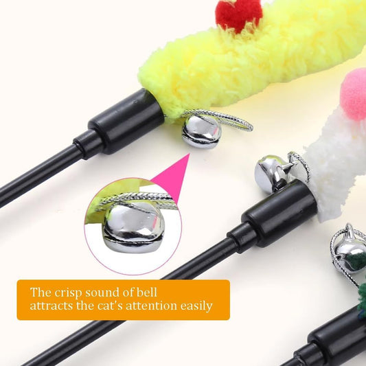 EcoTail Cat Teaser Wand β Plush Interactive Toy