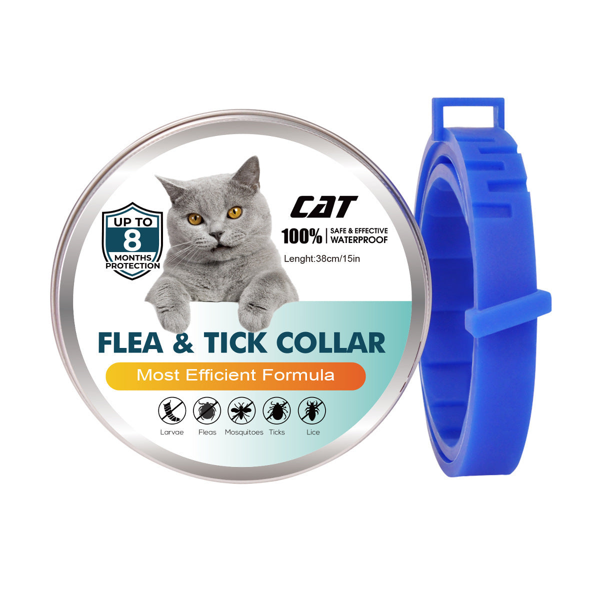 EcoTail™ Natural Flea & Tick Collar – Essential Oil Repellent for Dogs & Cats (EcoSafe)