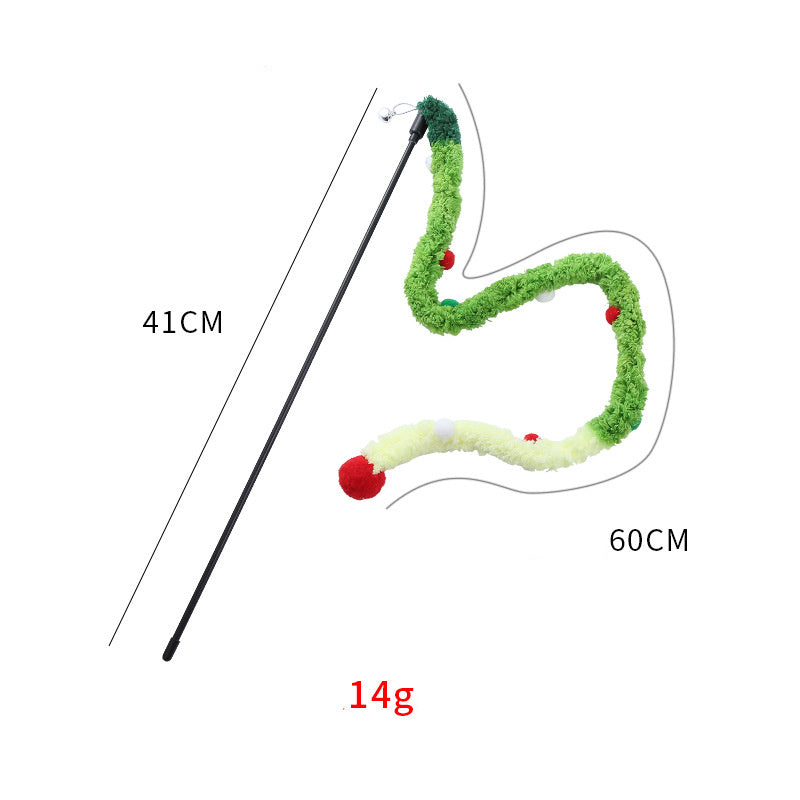 EcoTail Cat Teaser Wand – Plush Interactive Toy