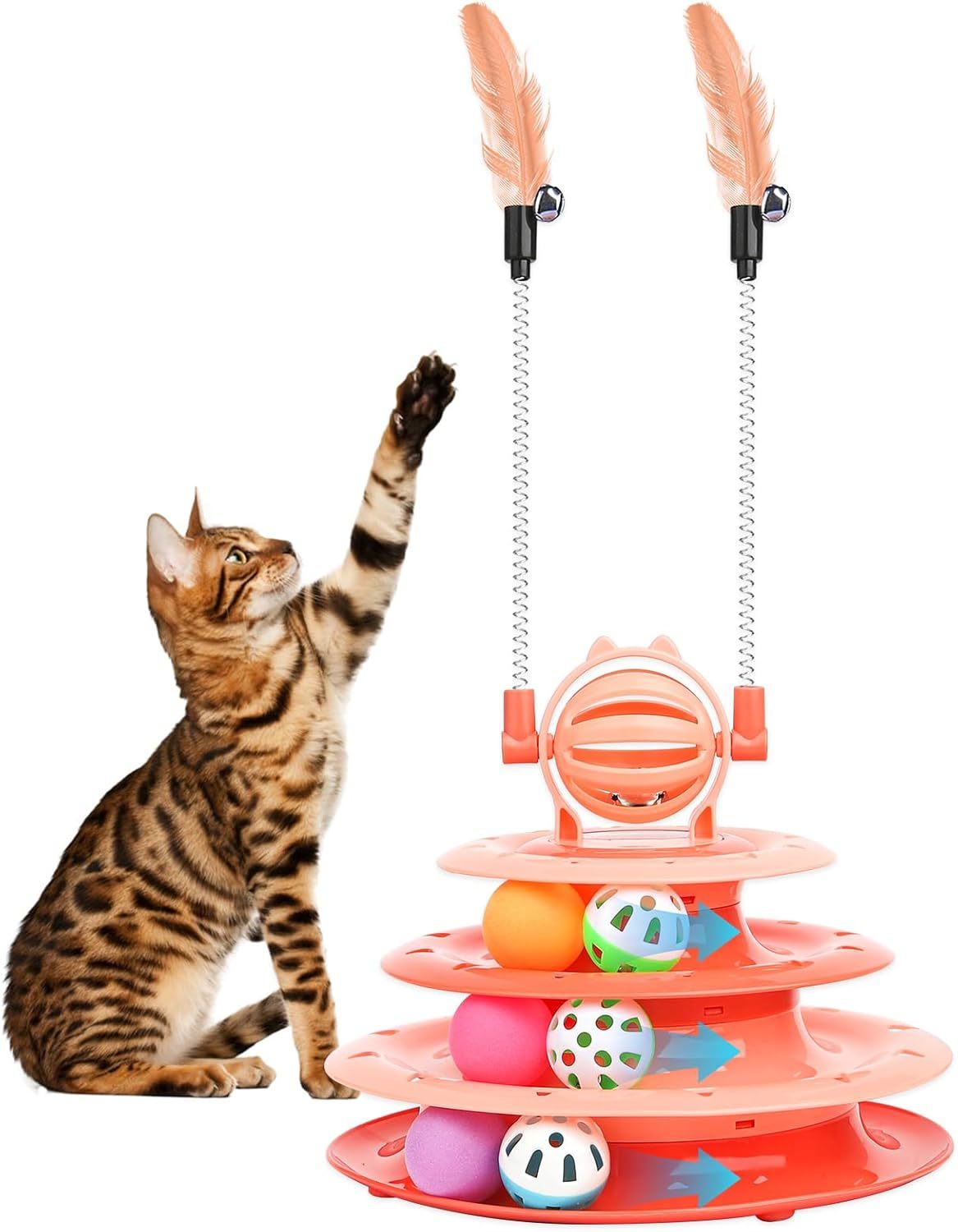 EcoTail™ Interactive Cat Ball Puzzle Toy – Indoor Fun