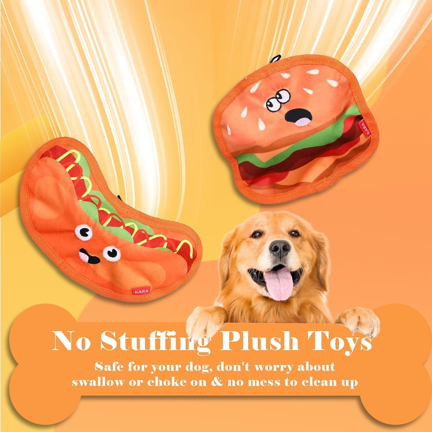 EcoTail Crinkle Dog Toy – No-Stuffing