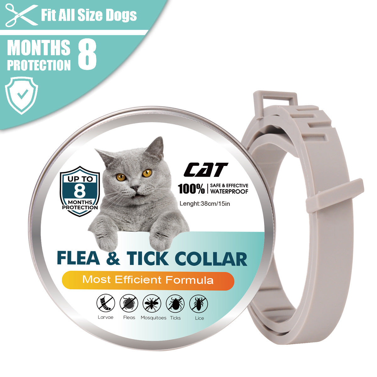 EcoTail™ Natural Flea & Tick Collar – Essential Oil Repellent for Dogs & Cats (EcoSafe)