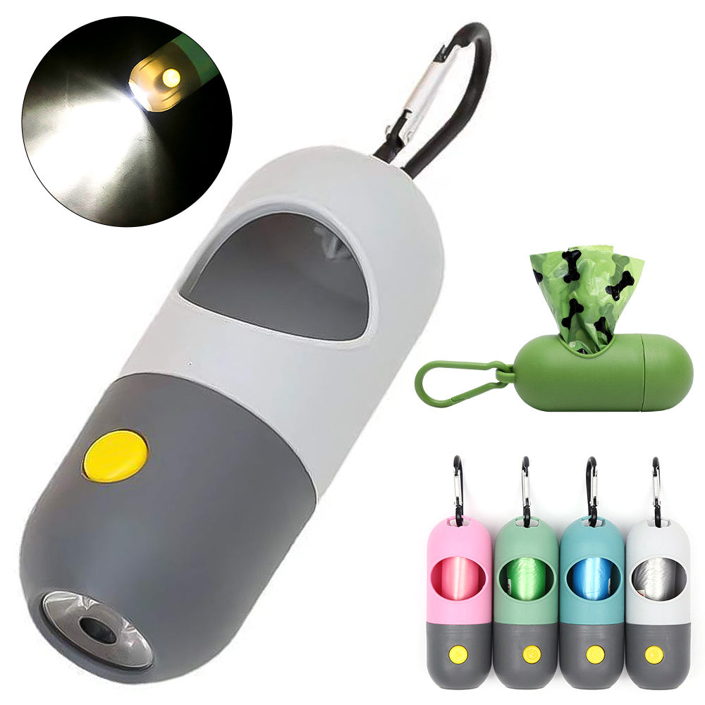 EcoTail™ LED Dog Poop Bag Dispenser – Waste Bag Holder with Light (EcoSafe)