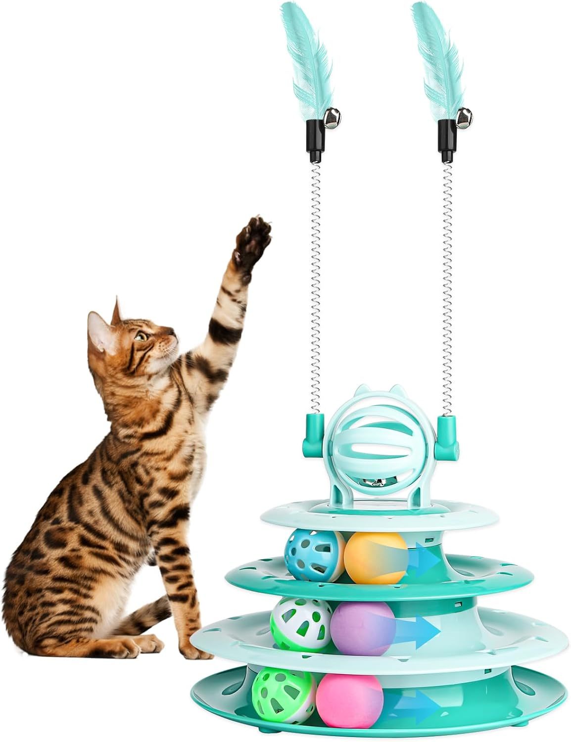 EcoTail™ Interactive Cat Ball Puzzle Toy – Indoor Fun