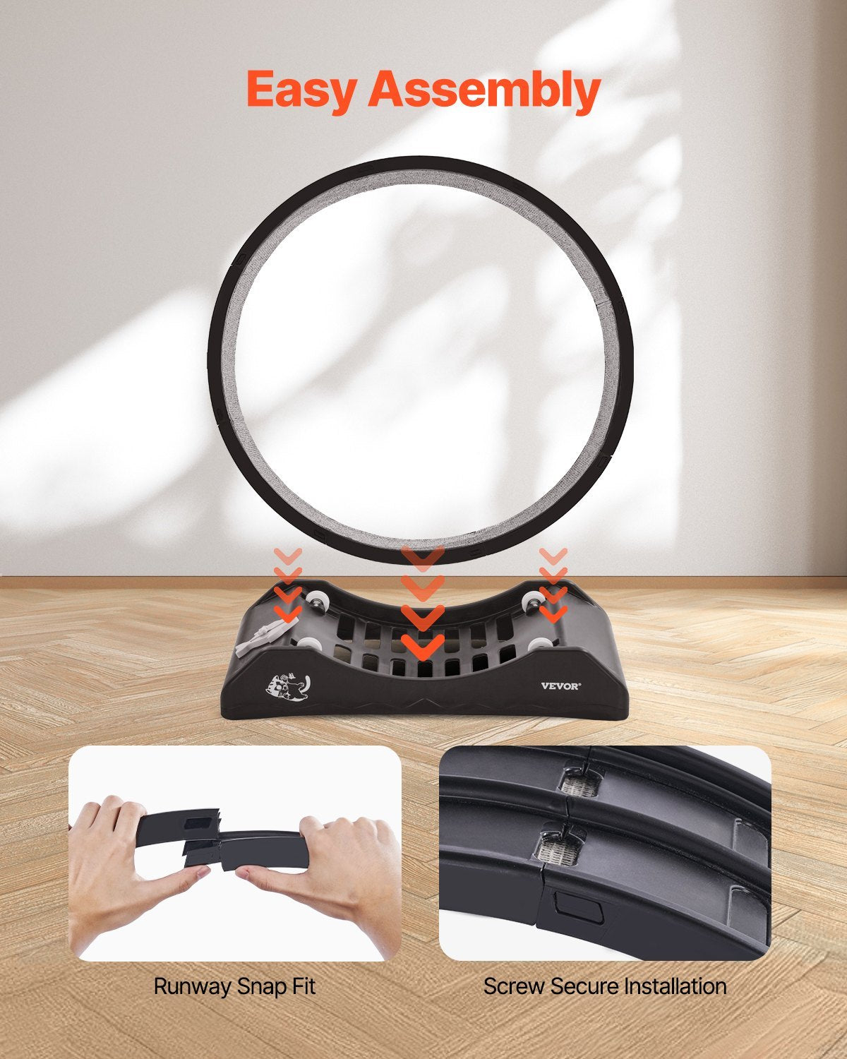 EcoTail™ Cat Exercise Wheel – Quiet Indoor Running Treadmill (31.5”)