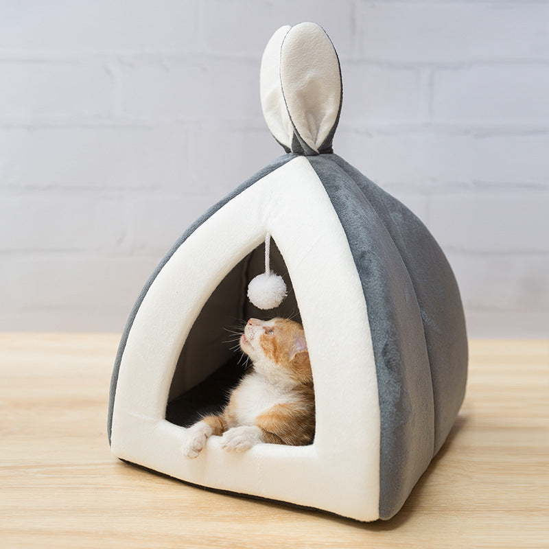 EcoTail™ Cozy Pet Tent House Comfortable Cat Bed & Small Dog Kennel (EcoSafe)