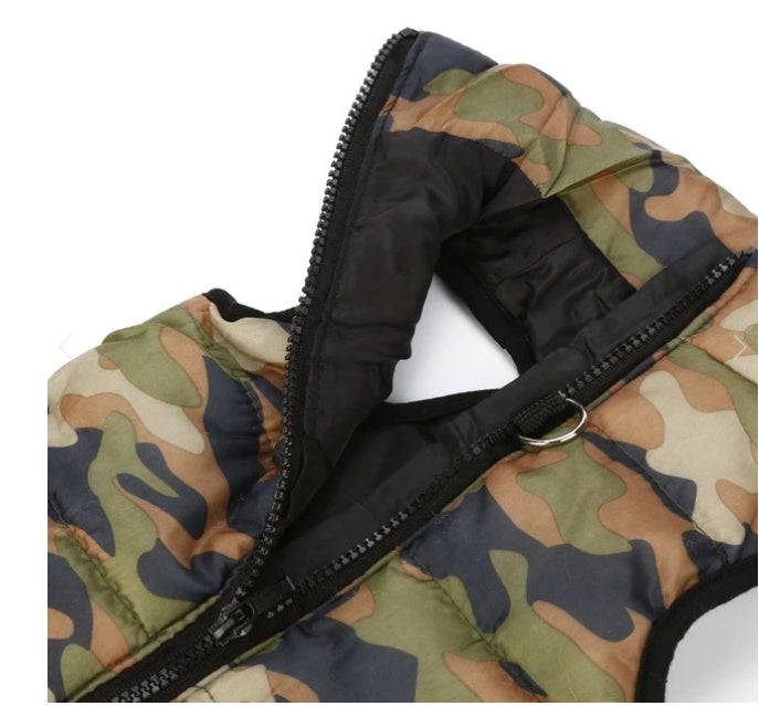 EcoTail Padded Winter Dog Vest with Harness Buckle