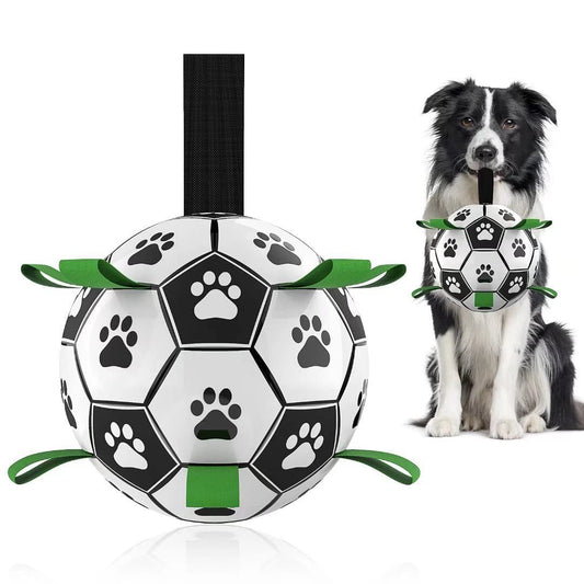 EcoTail™ Interactive Dog Soccer Ball – Durable Outdoor Training & Play Toy for Medium & Large Dogs (EcoSafe)