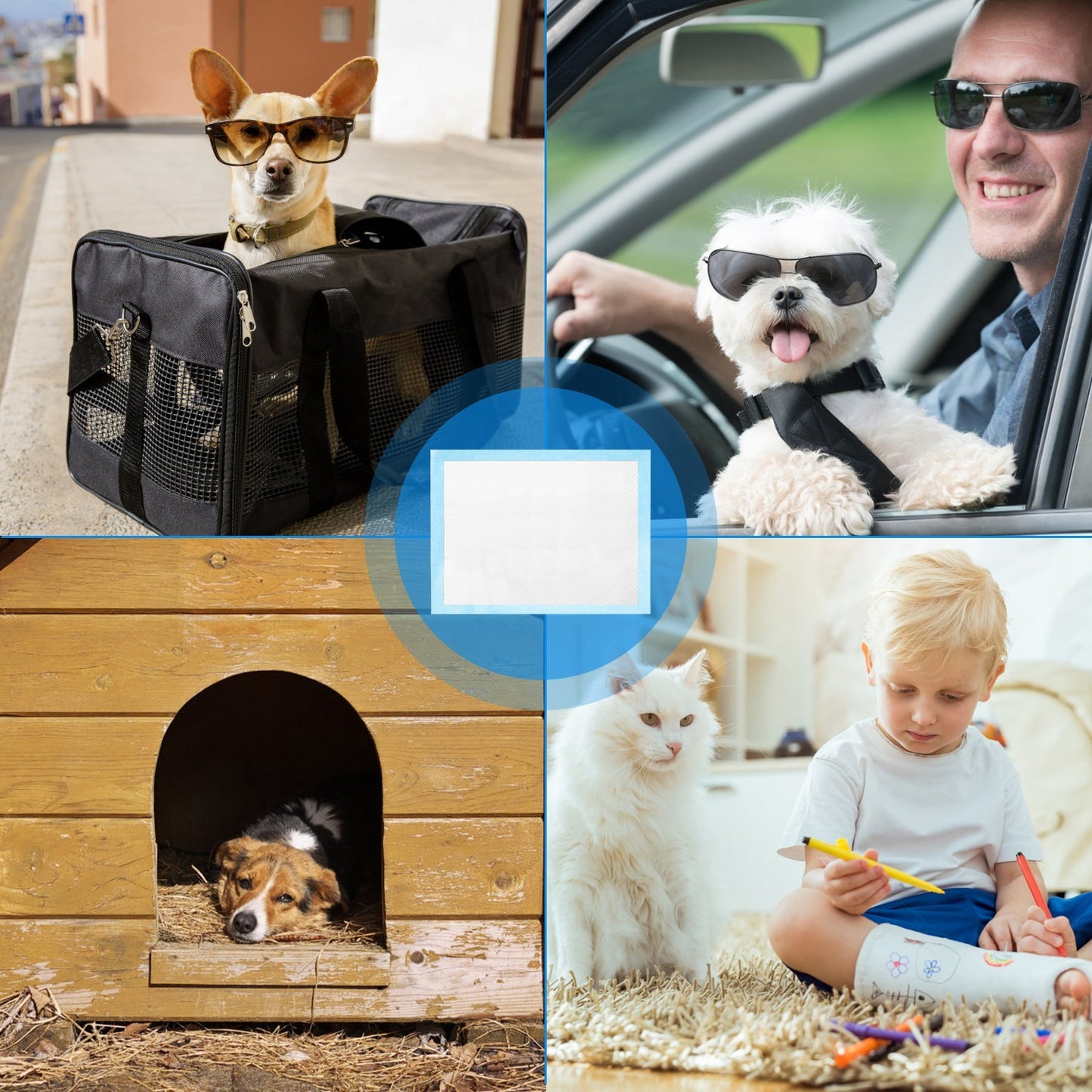 EcoTail™ Pet Training Pads – 50 Pack Leak-Proof Absorbent Mats (24” x 18”) (EcoSafe)