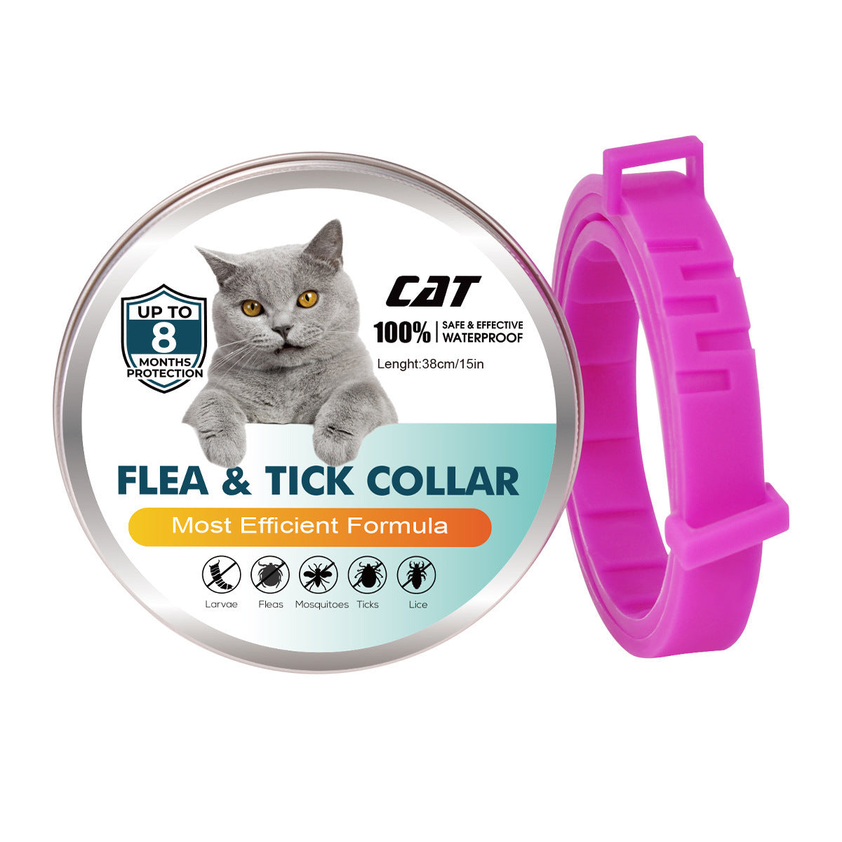 EcoTail™ Natural Flea & Tick Collar – Essential Oil Repellent for Dogs & Cats (EcoSafe)