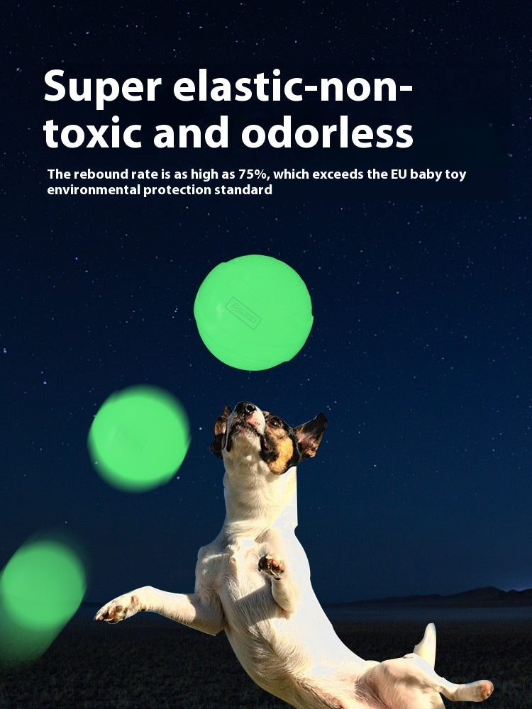 EcoTail™ Glow Ball – Elastic Chew & Play Toy for Dogs