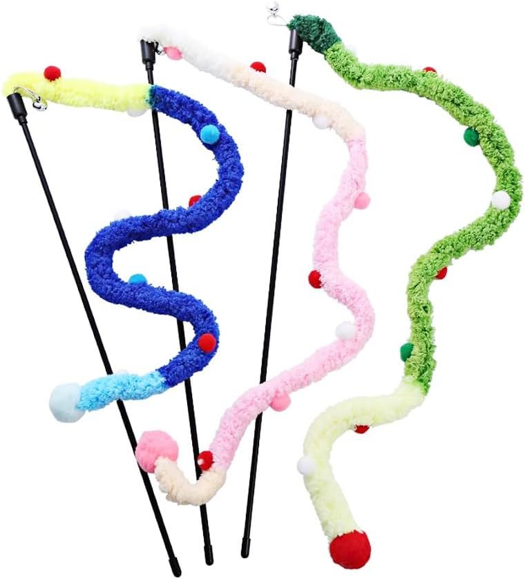 EcoTail Cat Teaser Wand – Plush Interactive Toy