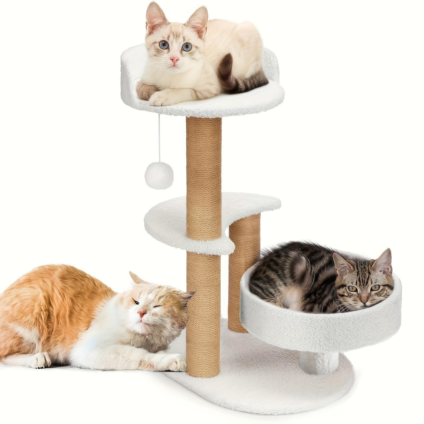 EcoTail Cat Tree Tower – Multi-Layer with Scratching Post
