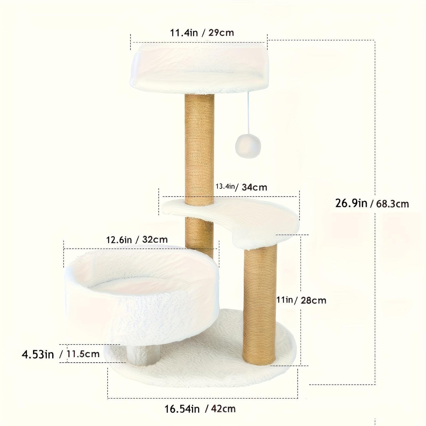 EcoTail Cat Tree Tower – Multi-Layer with Scratching Post