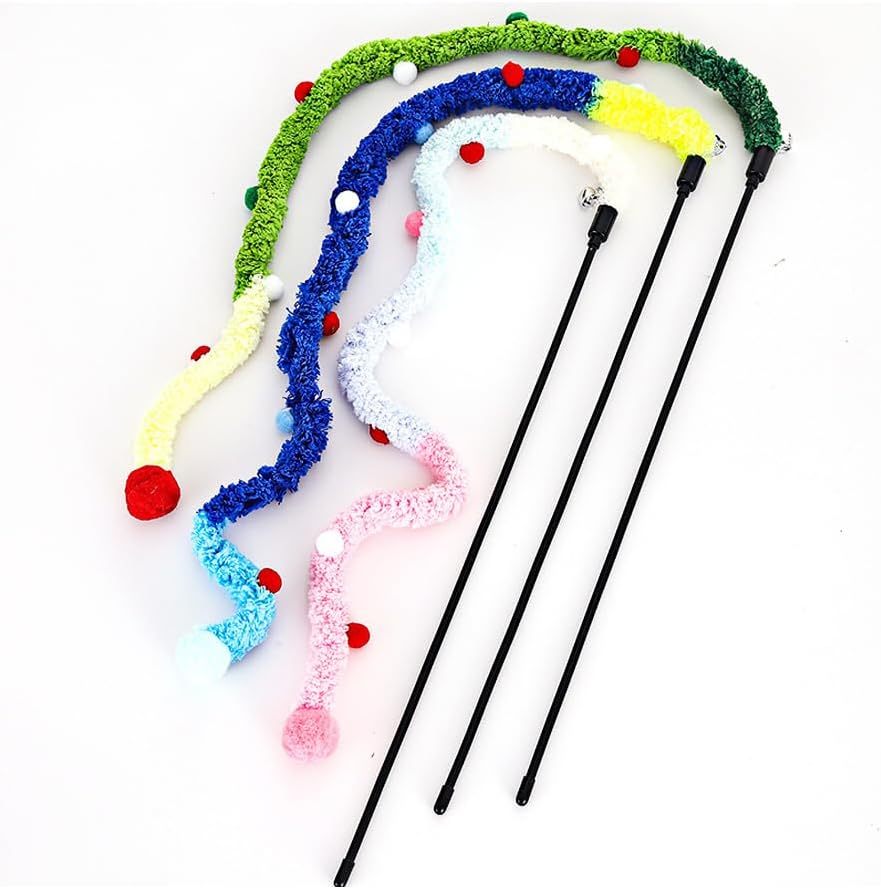 EcoTail Cat Teaser Wand – Plush Interactive Toy