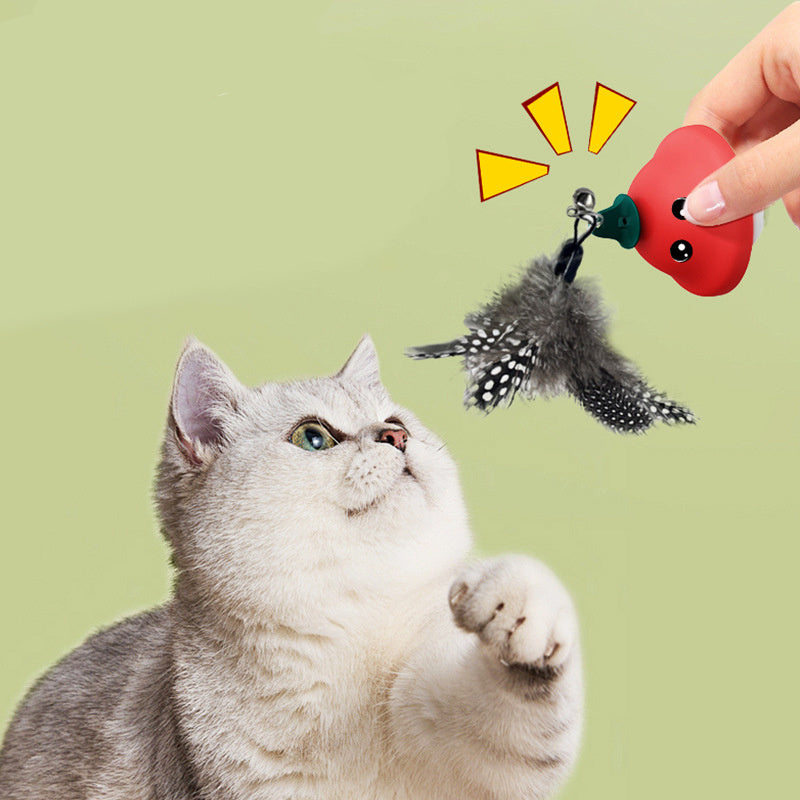 EcoTail™ Cat Wand Suction Cup Toy – Interactive Teaser & Exercise Toy for Indoor Cats (EcoSafe)