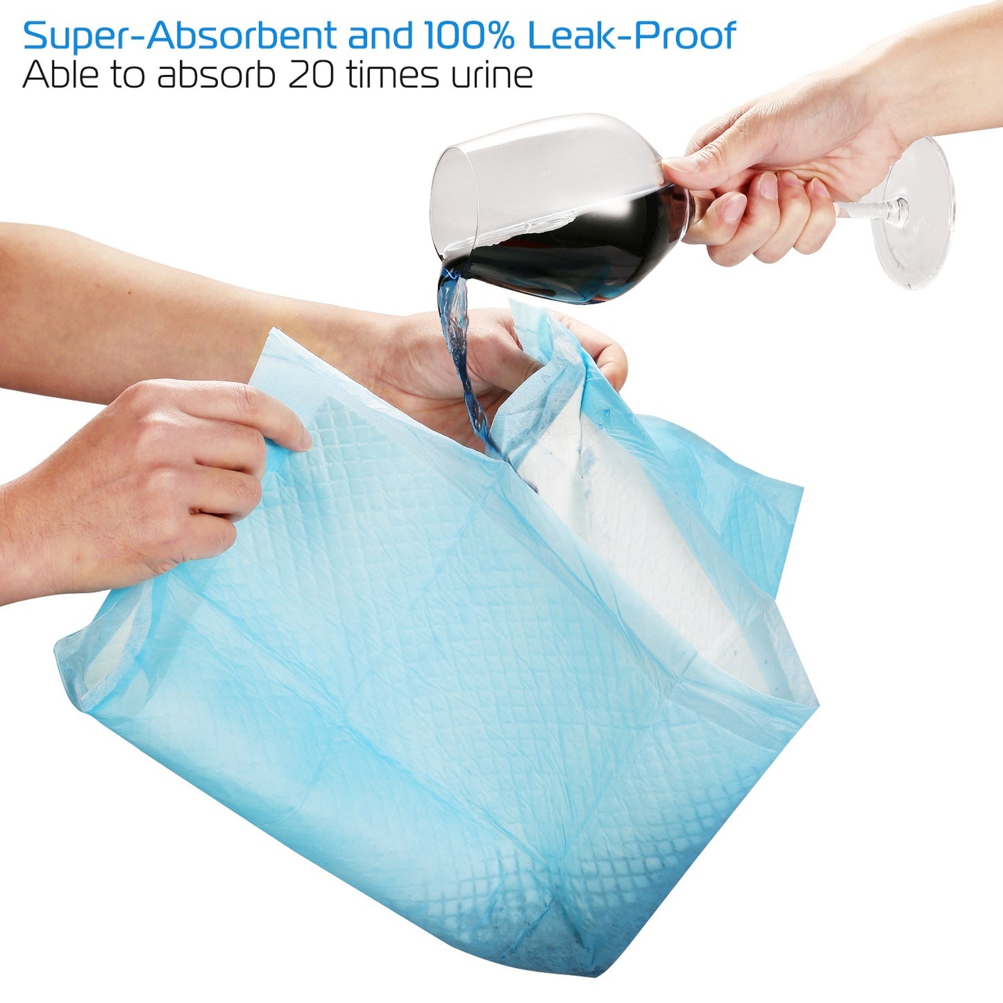 EcoTail™ Pet Training Pads – 50 Pack Leak-Proof Absorbent Mats (24” x 18”) (EcoSafe)