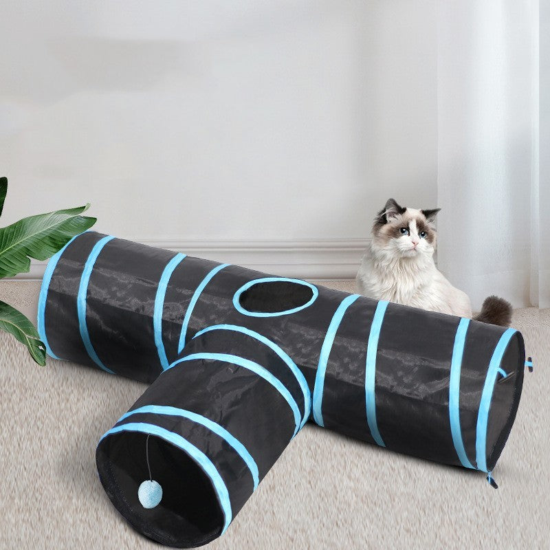 EcoTail Foldable Cat Tunnel – Climbing & Play Toy