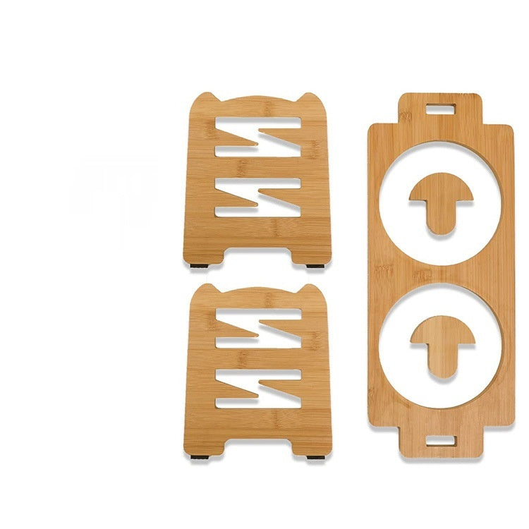 EcoTail™ Elevated Wooden Pet Bowl Stand – Healthy Feeding for Dogs & Cats (EcoSafe)