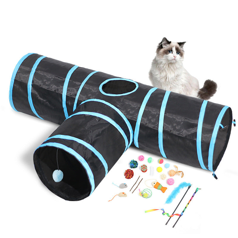 EcoTail Foldable Cat Tunnel – Climbing & Play Toy