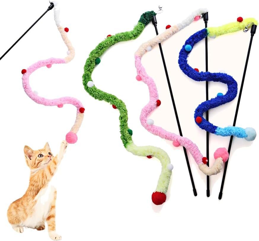 EcoTail Cat Teaser Wand – Plush Interactive Toy